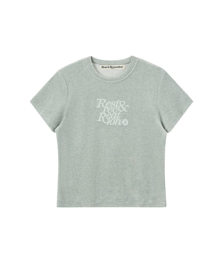 VELVET LOGO T-SHIRT - MINT