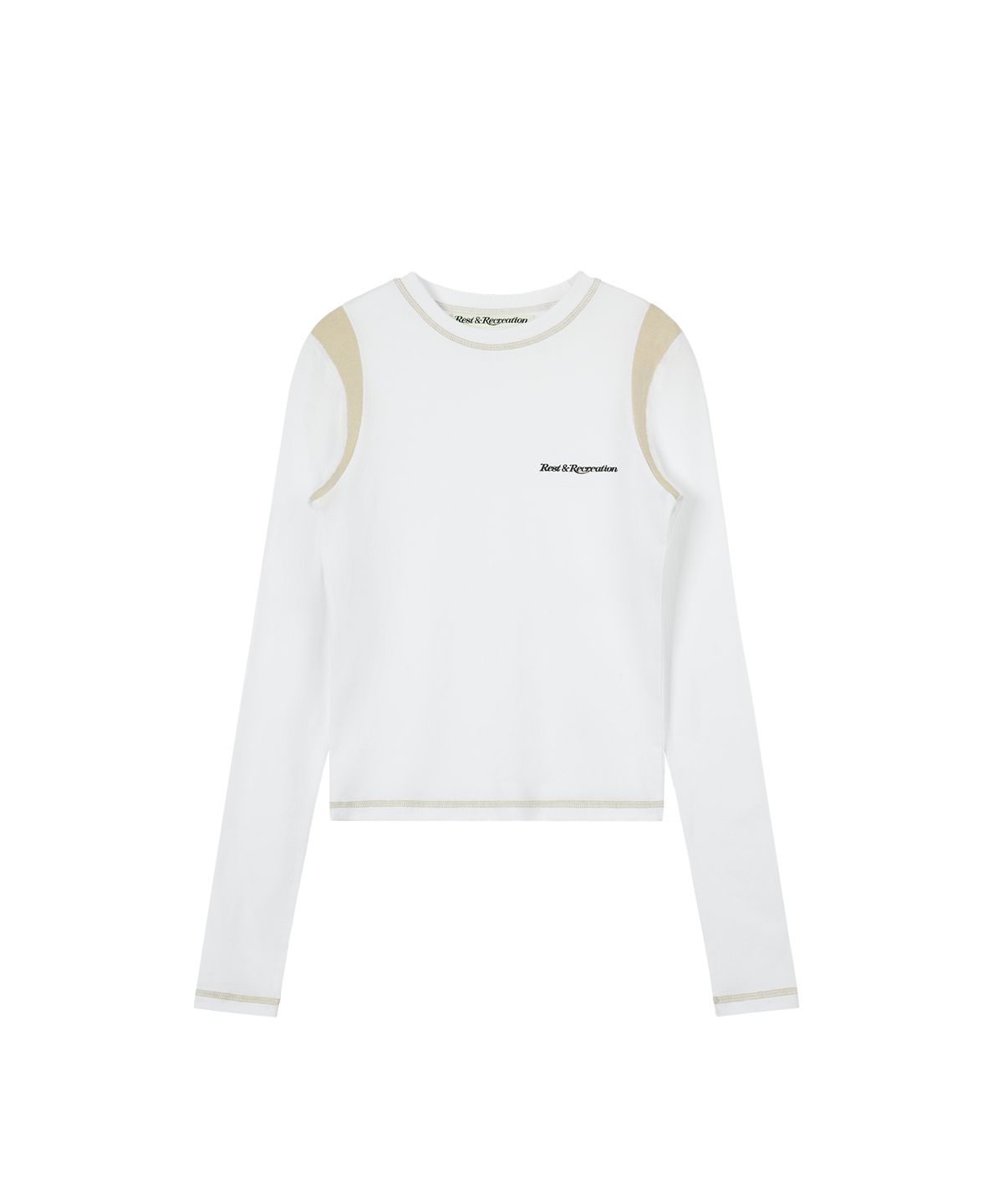 레스트앤레크레이션(REST&RECREATION) COLORATION TOP - WHITE