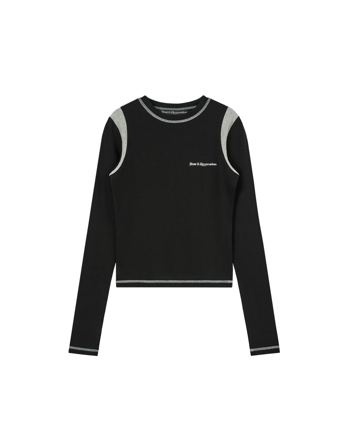 레스트앤레크레이션(REST&RECREATION) COLORATION TOP - BLACK