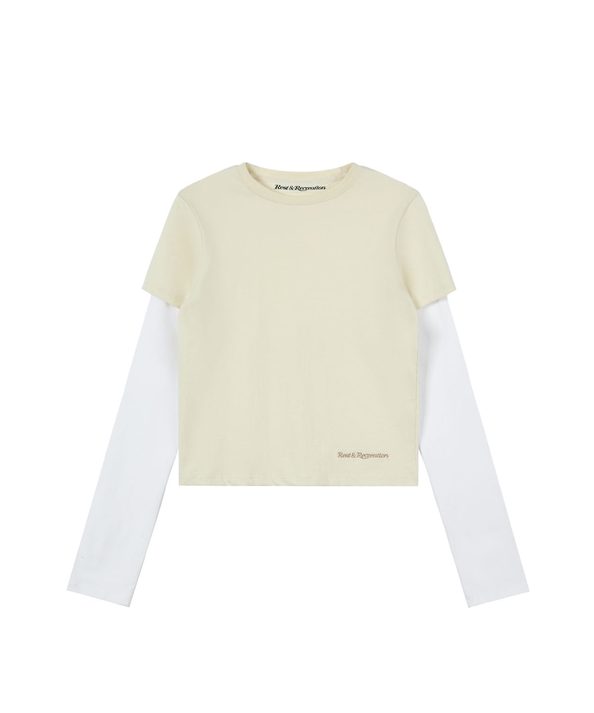 레스트앤레크레이션(REST&RECREATION) LAYERED SLEEVE TOP - CREAM
