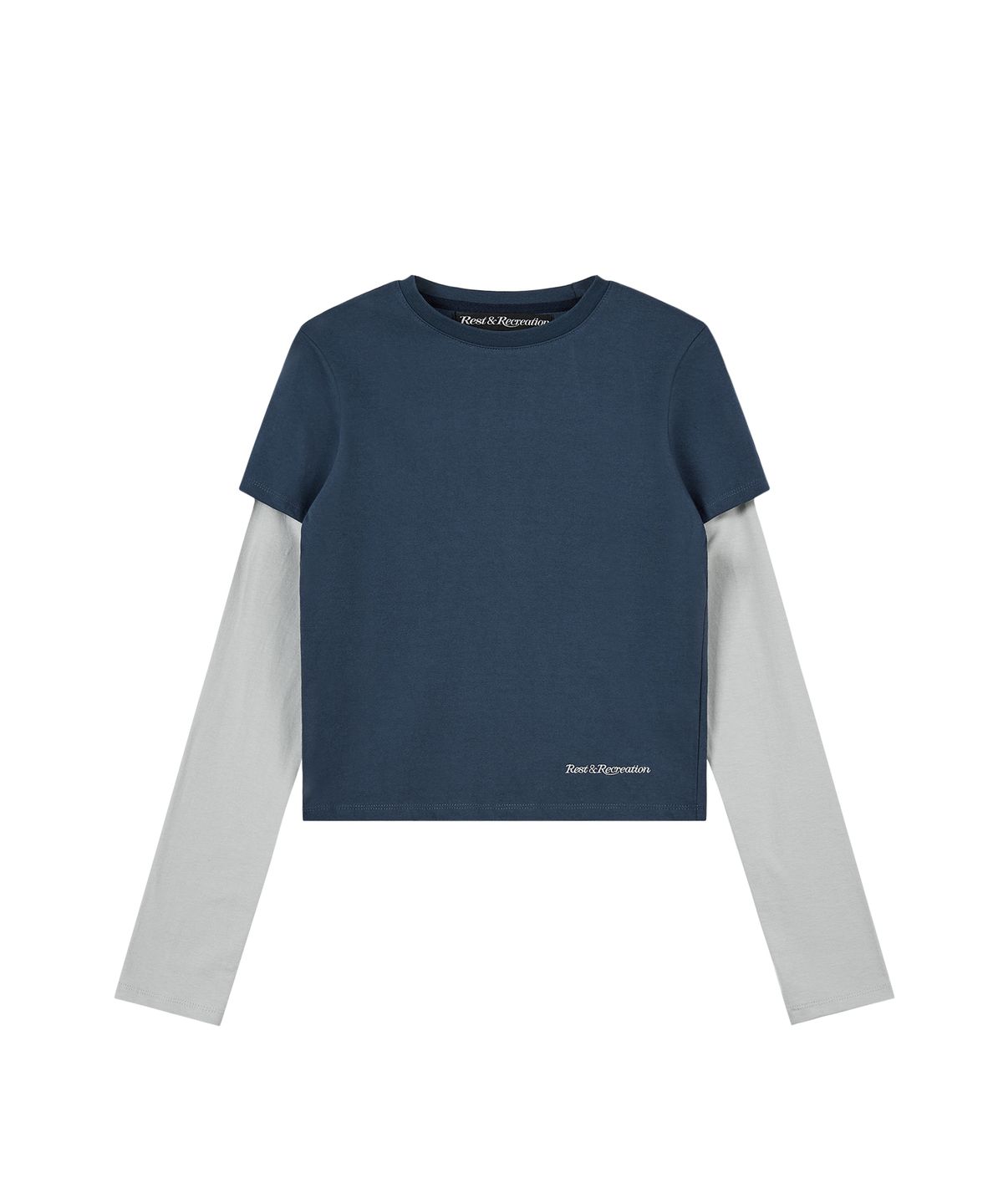 레스트앤레크레이션(REST&RECREATION) LAYERED SLEEVE TOP - BLUE