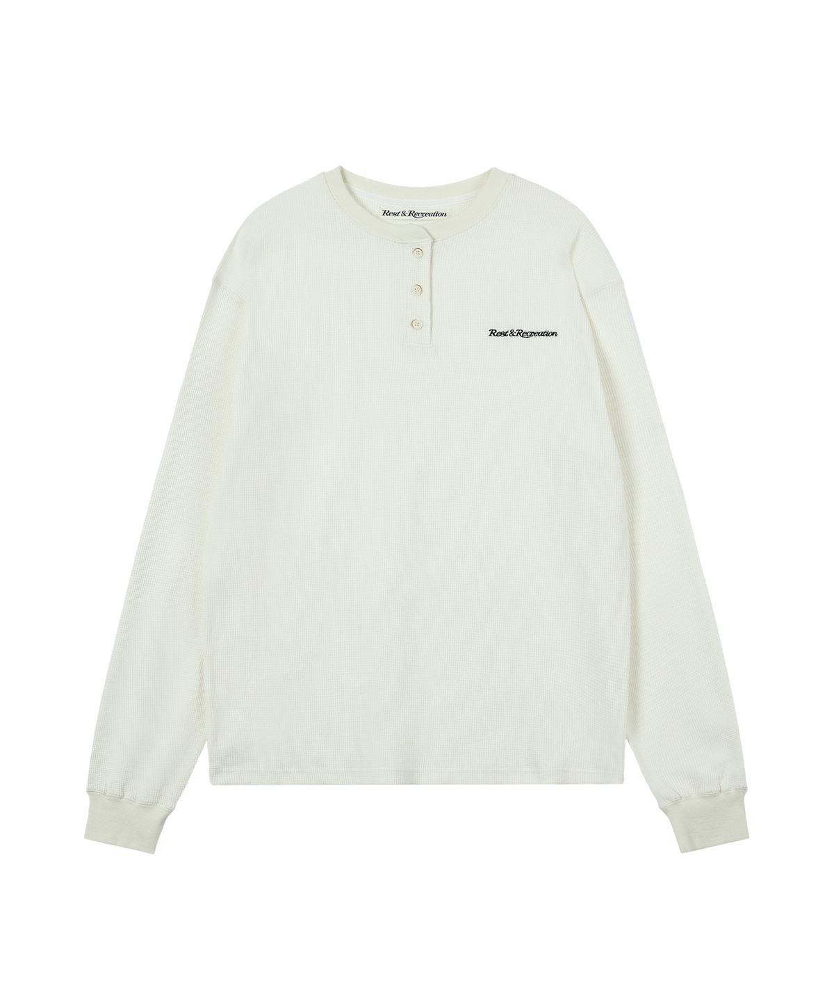 레스트앤레크레이션(REST&RECREATION) HENLEY NECK TOP - IVORY