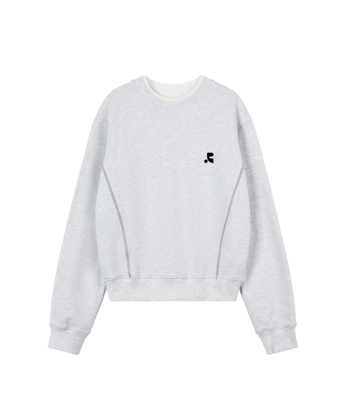 레스트앤레크레이션(REST&RECREATION) LAYERED SWEATSHIRT - LIGHT GREY