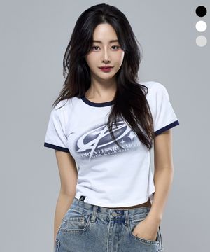 P5046 우먼 링거 배색 반팔 [3COLOR]