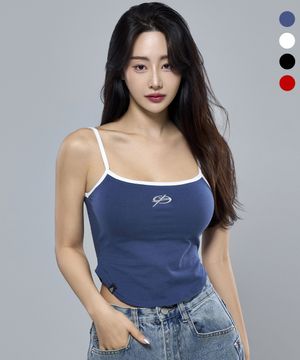 P5048 우먼 배색 캡내장 끈 나시 [4COLOR]