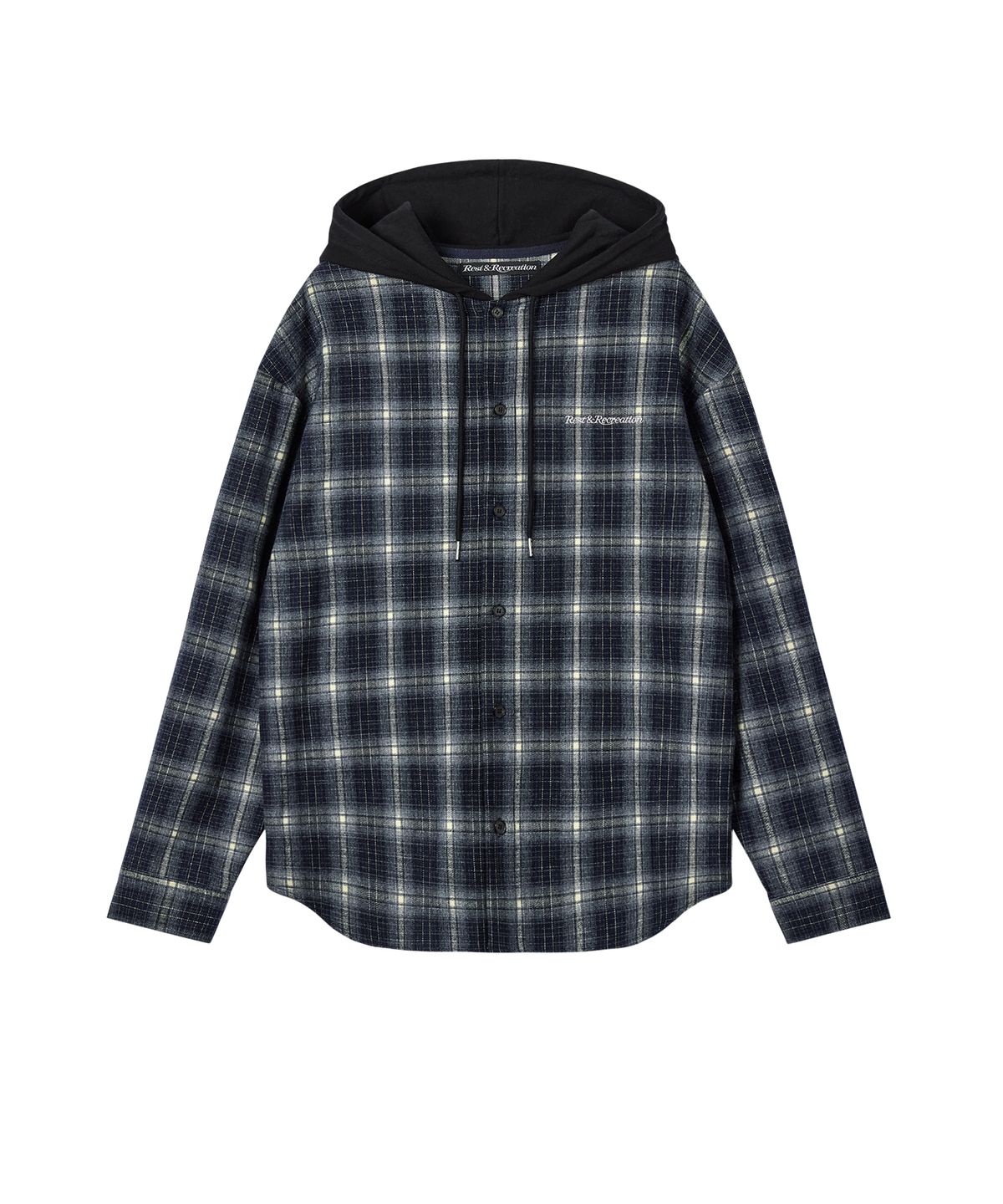 레스트앤레크레이션(REST&RECREATION) CHECK HOOD SHIRTS - NAVY