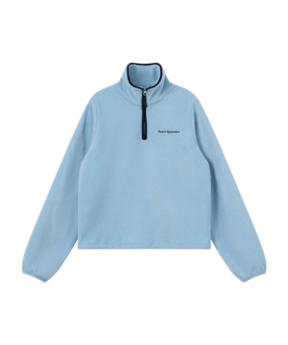 레스트앤레크레이션(REST&RECREATION) FLEECE HALF ZIP-UP - SKY BLUE