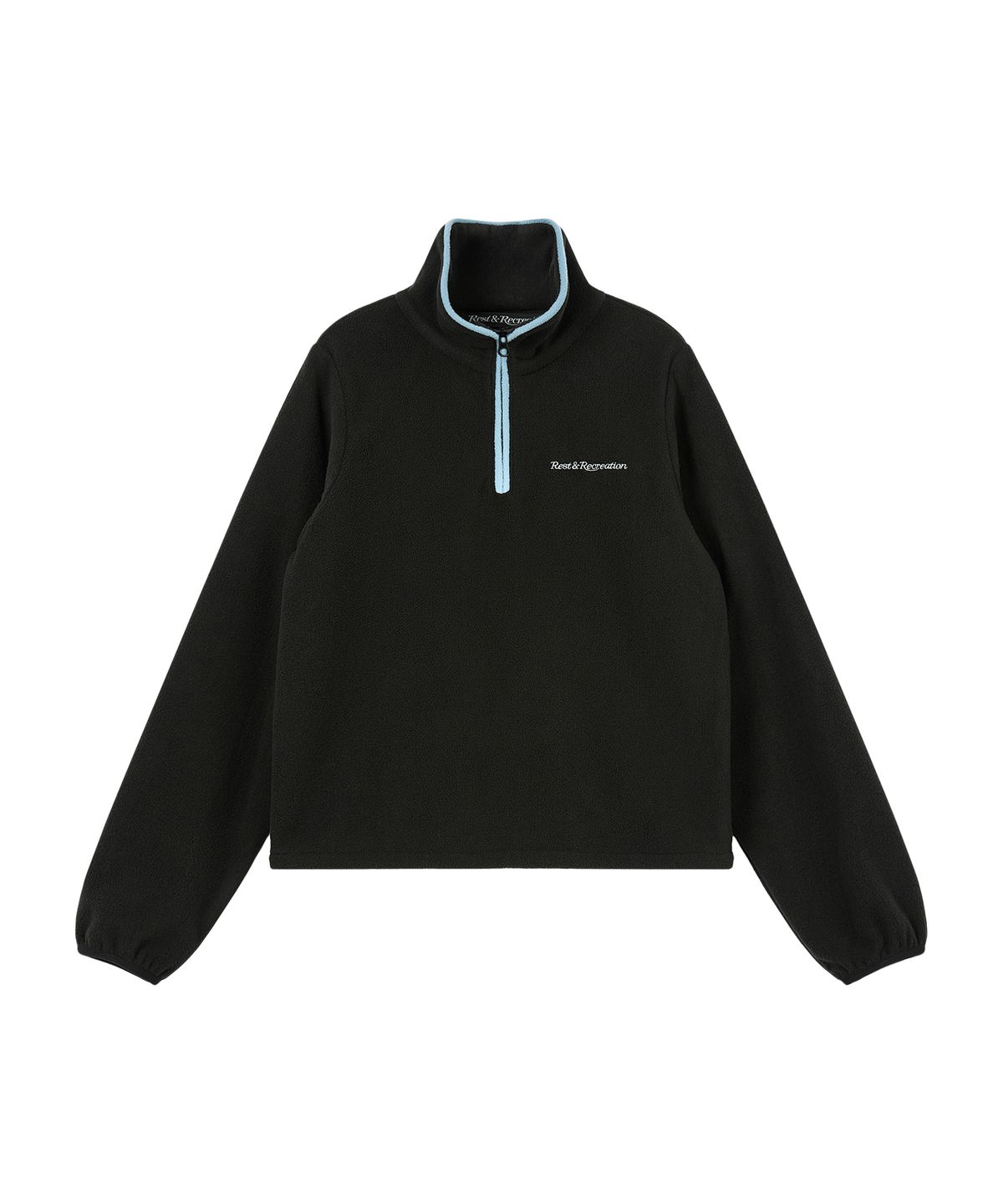 레스트앤레크레이션(REST&RECREATION) FLEECE HALF ZIP-UP - BLACK