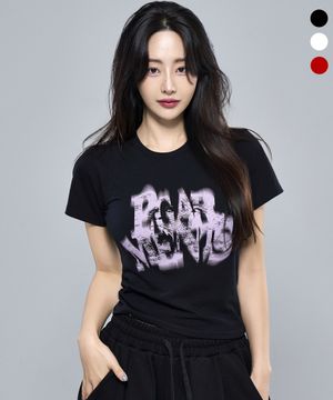 P5047 우먼 크랙 반크롭 반팔 [3COLOR]