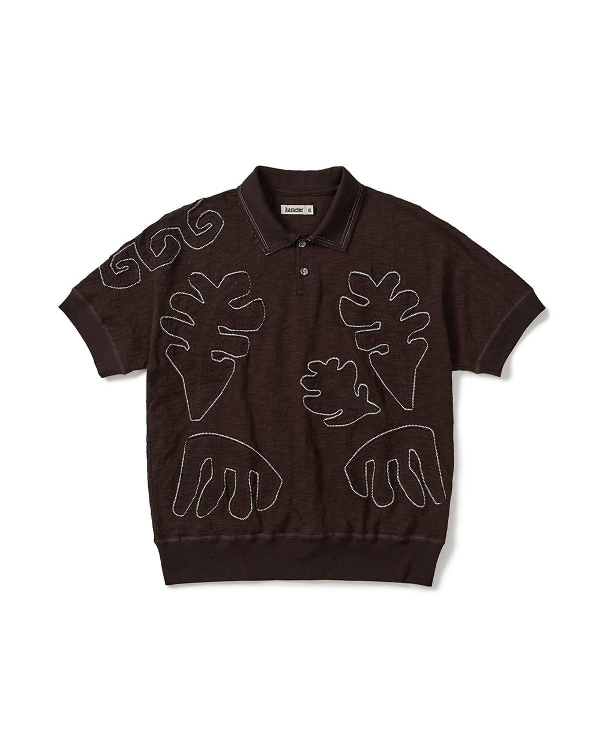 카락터(KARACTOR) Oak polo shirt / Brown