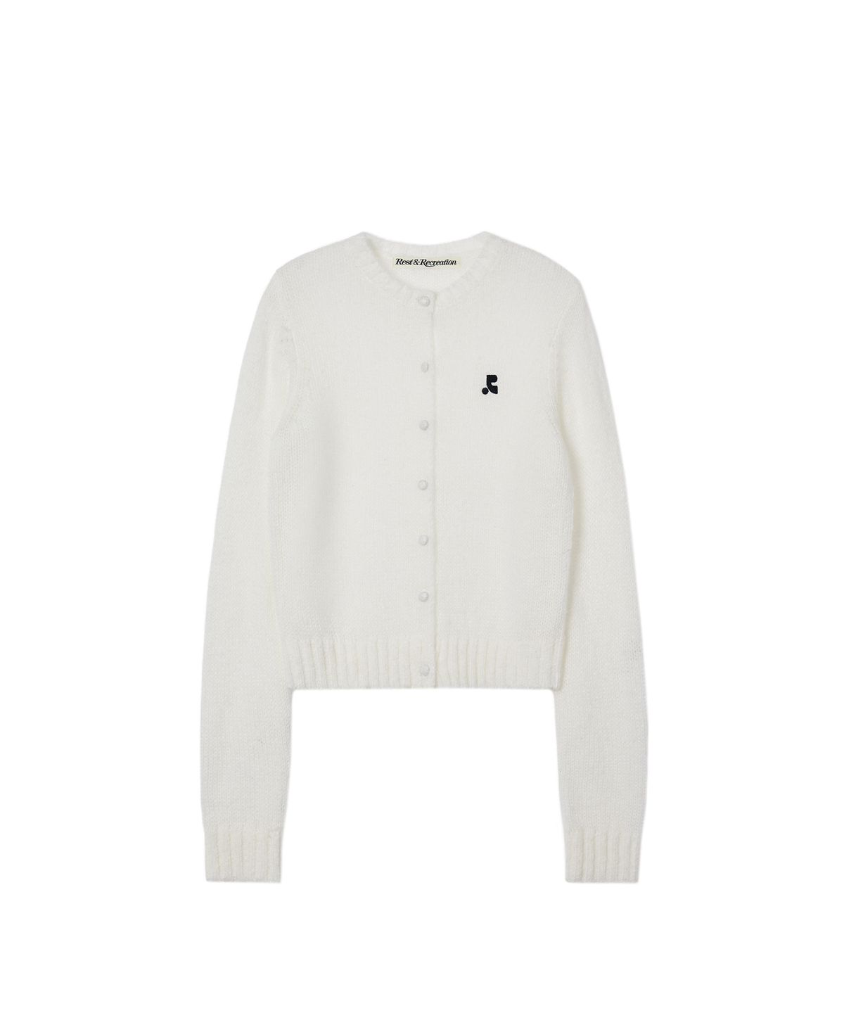 레스트앤레크레이션(REST&RECREATION) BUTTON HOLE KNIT CARDIGAN - IVORY