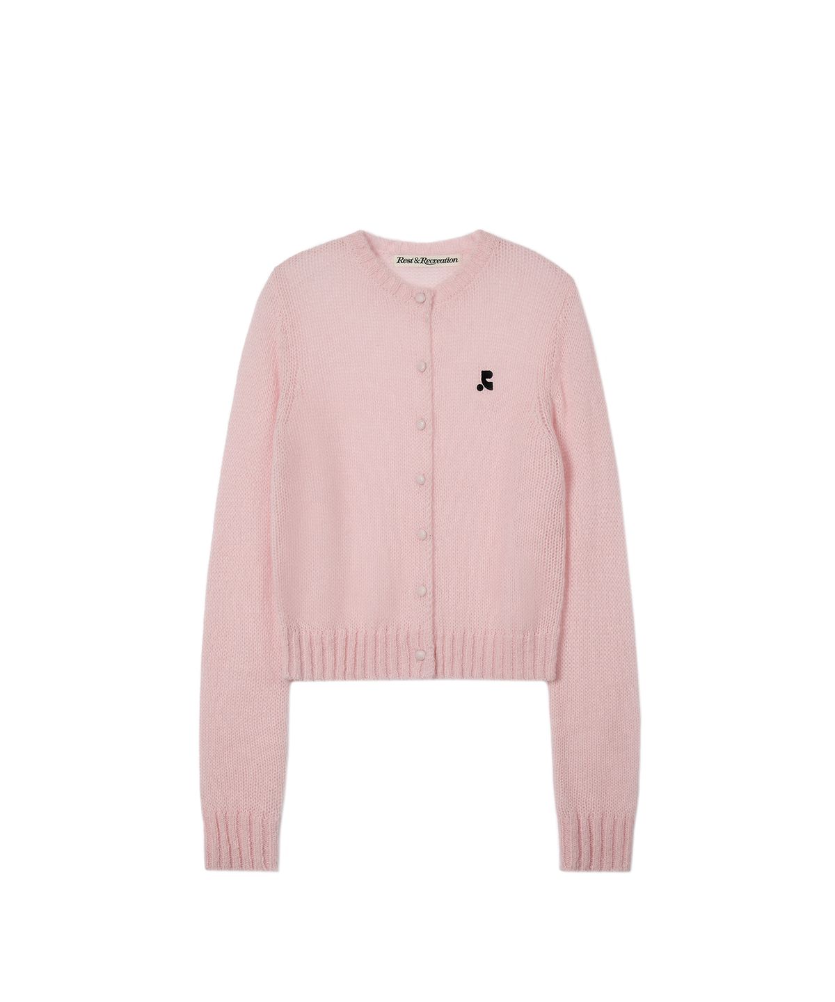 레스트앤레크레이션(REST&RECREATION) BUTTON HOLE KNIT CARDIGAN - PINK