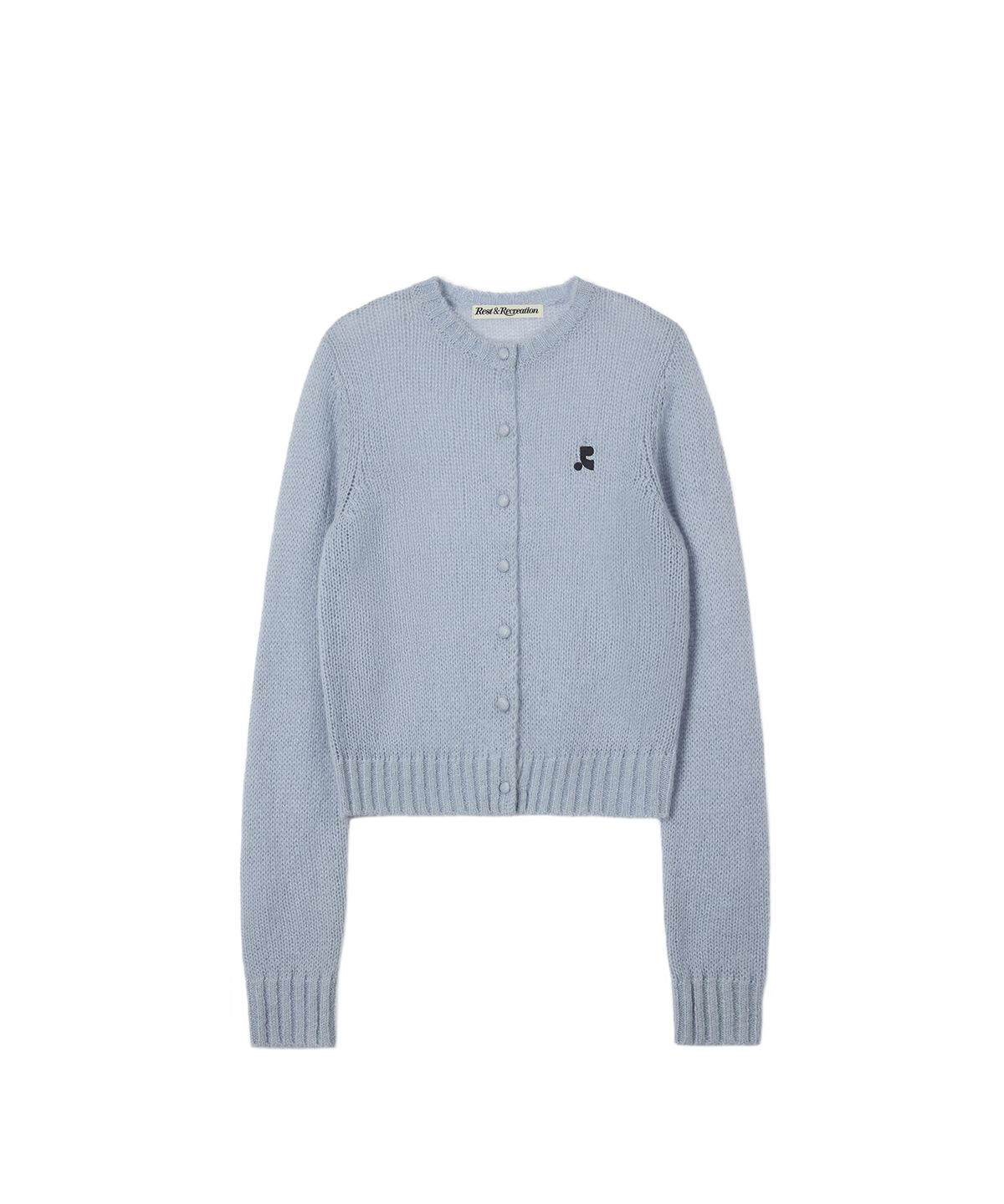 레스트앤레크레이션(REST&RECREATION) BUTTON HOLE KNIT CARDIGAN - SKY BLUE