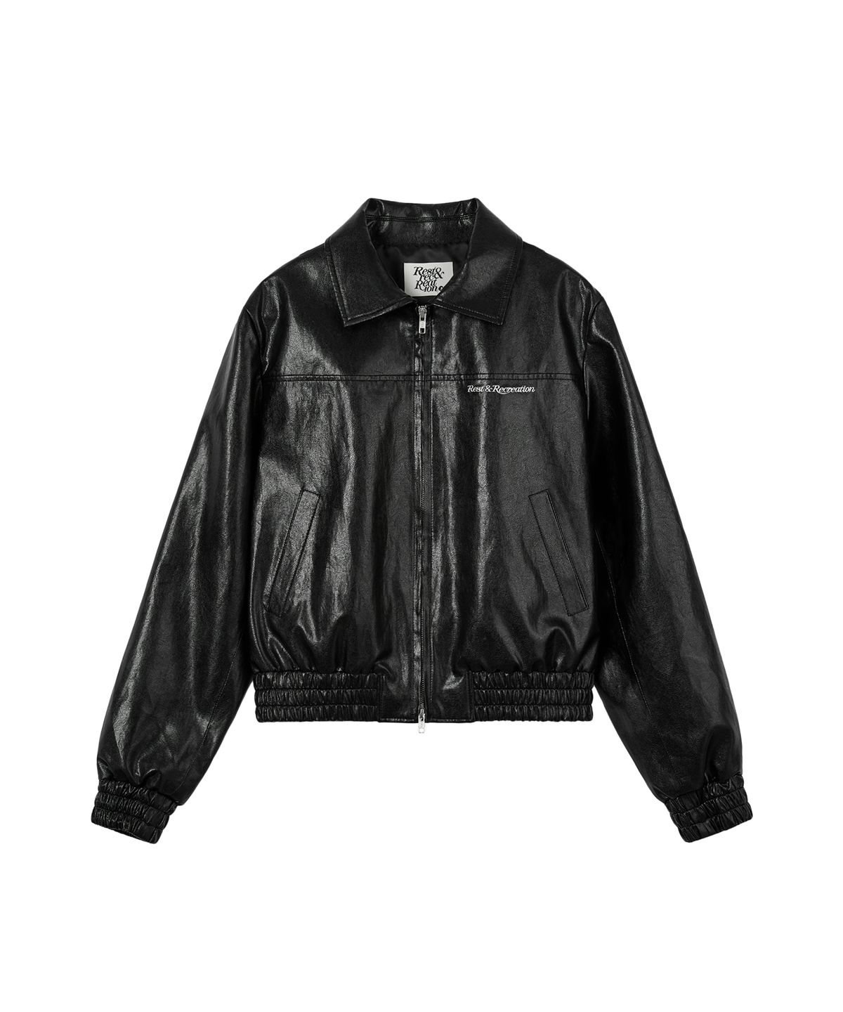 레스트앤레크레이션(REST&RECREATION) FAUX LEATHER BLOUSON - BLACK