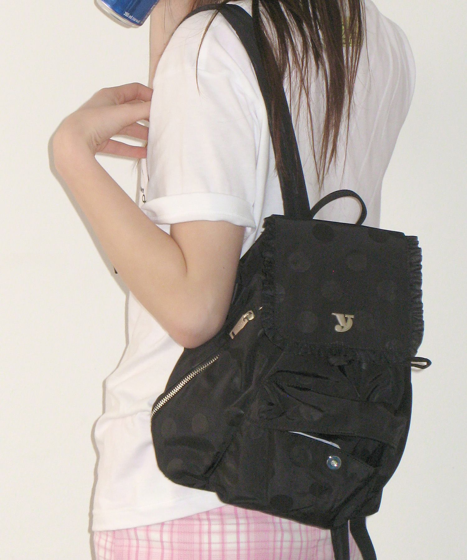 MUSINSA公式 | YEOMIM mini day backpack (black dot)