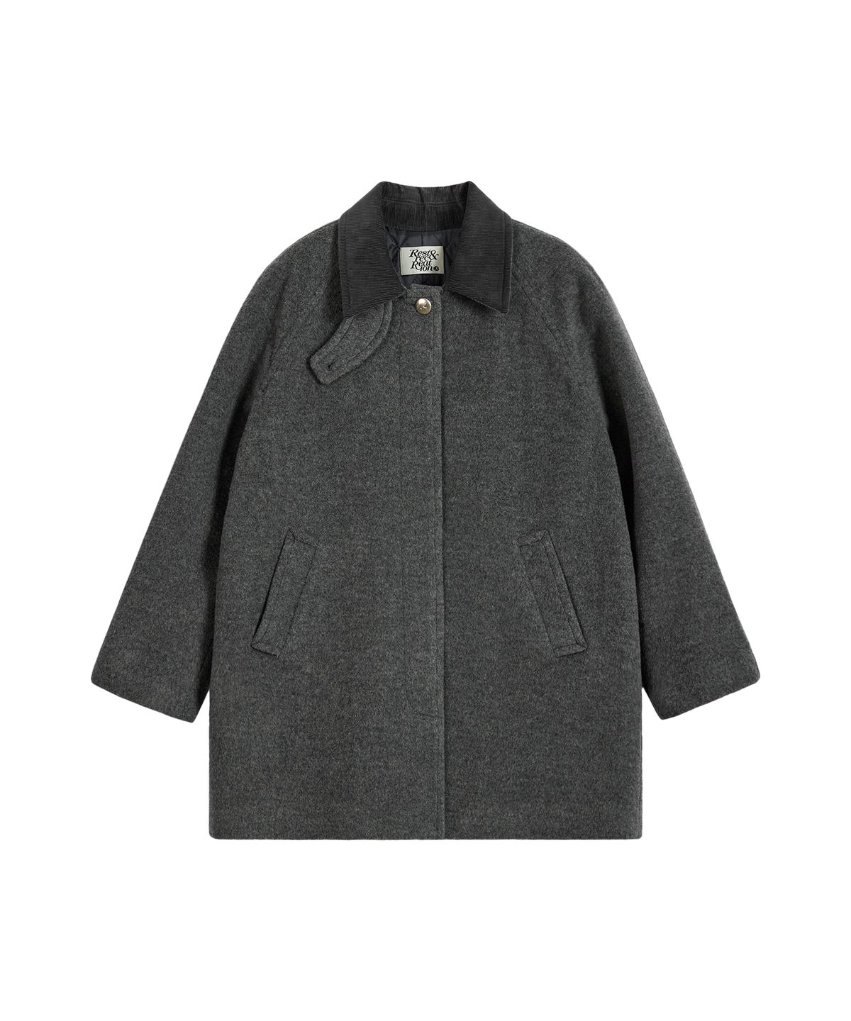 레스트앤레크레이션(REST&RECREATION) WOOL BALMACAAN COAT - GREY