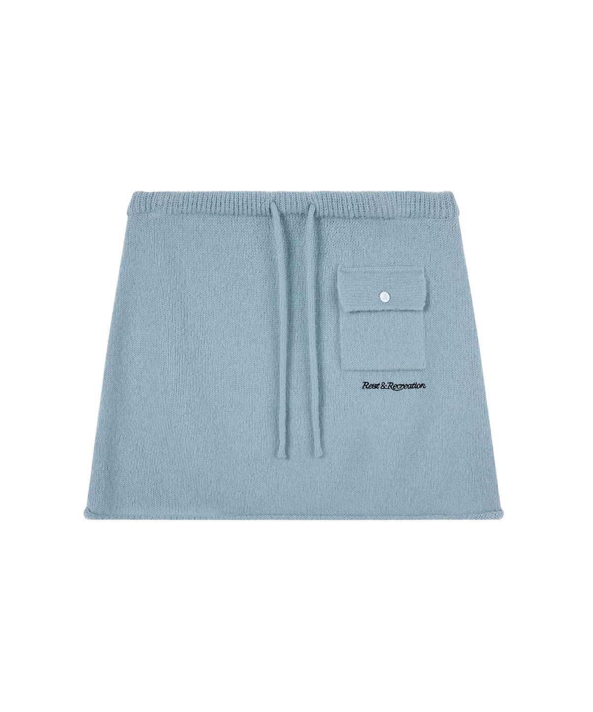레스트앤레크레이션(REST&RECREATION) POCKET KNIT SKIRT - SKY BLUE