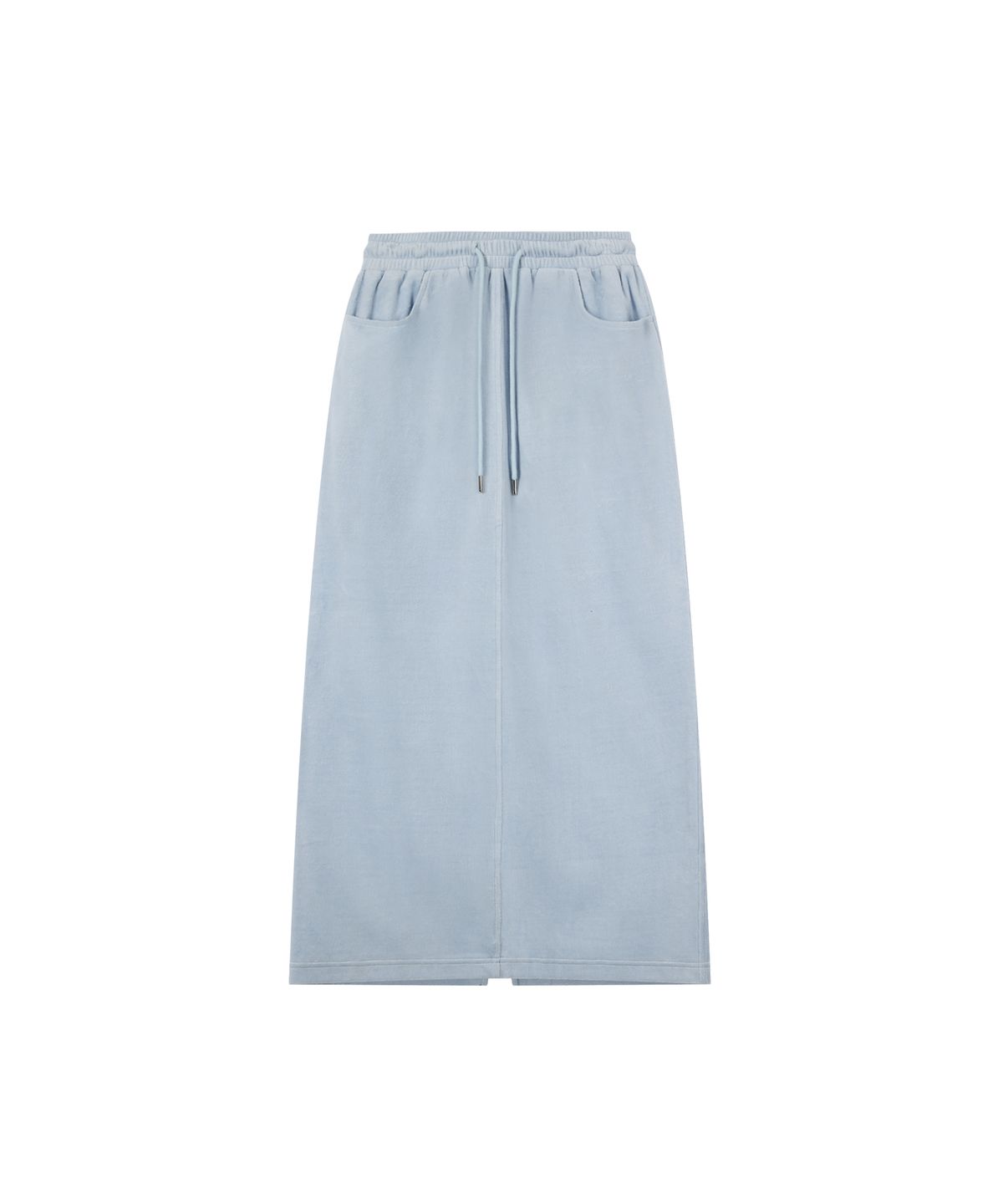 레스트앤레크레이션(REST&RECREATION) VELVET MAXI SKIRT - SKY BLUE