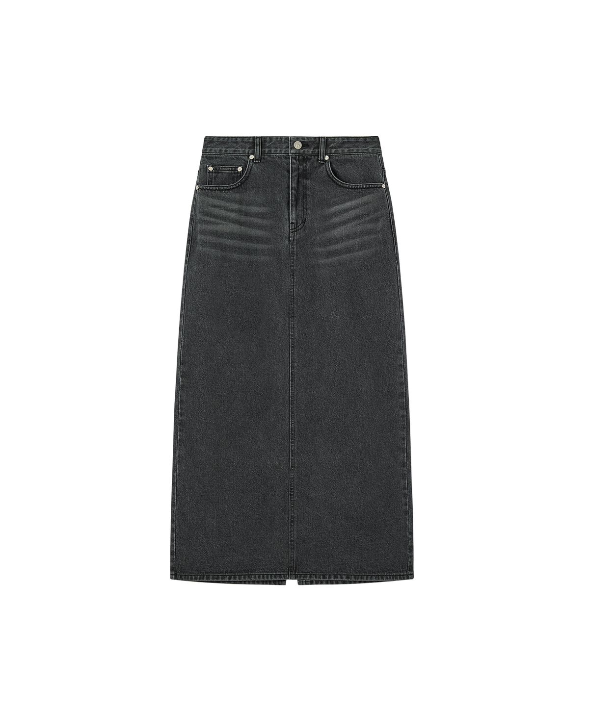 레스트앤레크레이션(REST&RECREATION) DENIM MAXI SKIRT - BLACK