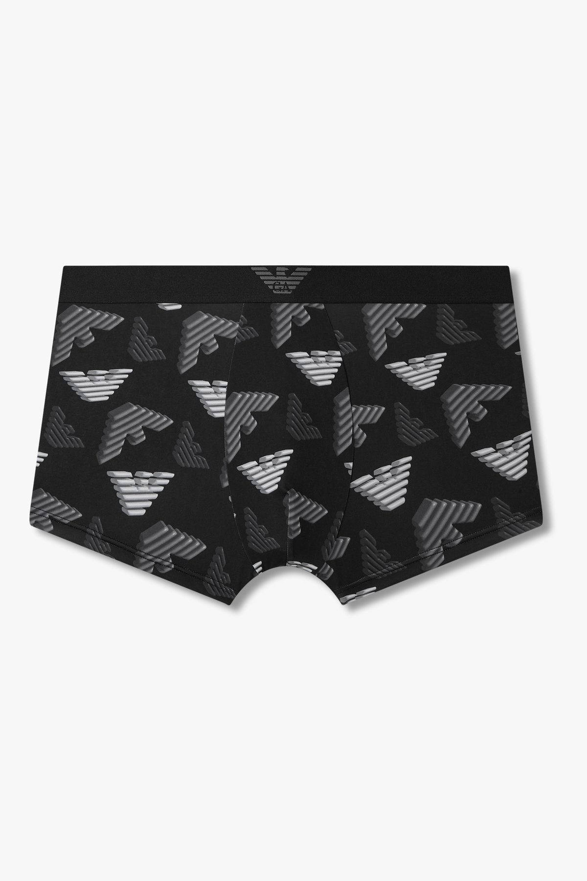 엠포리오 아르마니 언더웨어(EMPORIO ARMANI UNDERWEAR) 남성 3D 이글 패턴 폴리 드로즈_블랙 0815312055