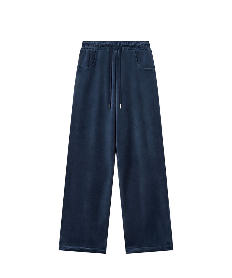VELVET PANTS - NAVY