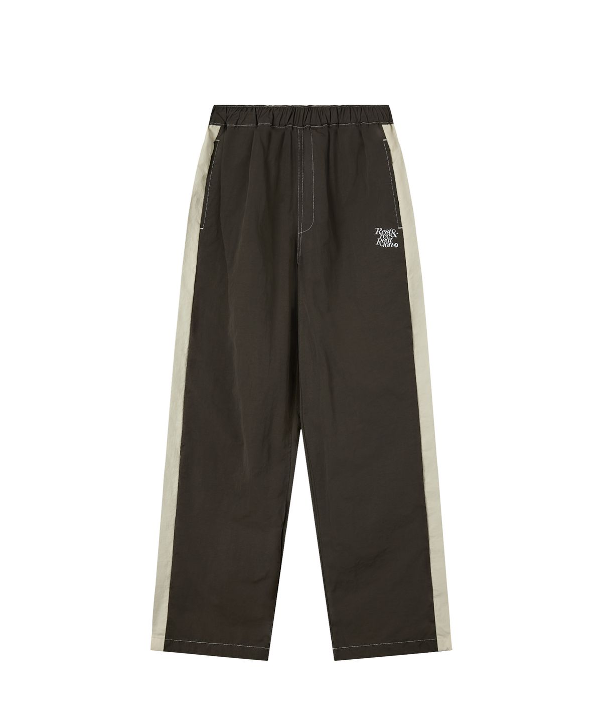 레스트앤레크레이션(REST&RECREATION) STITCH NYLON PANTS - BROWN