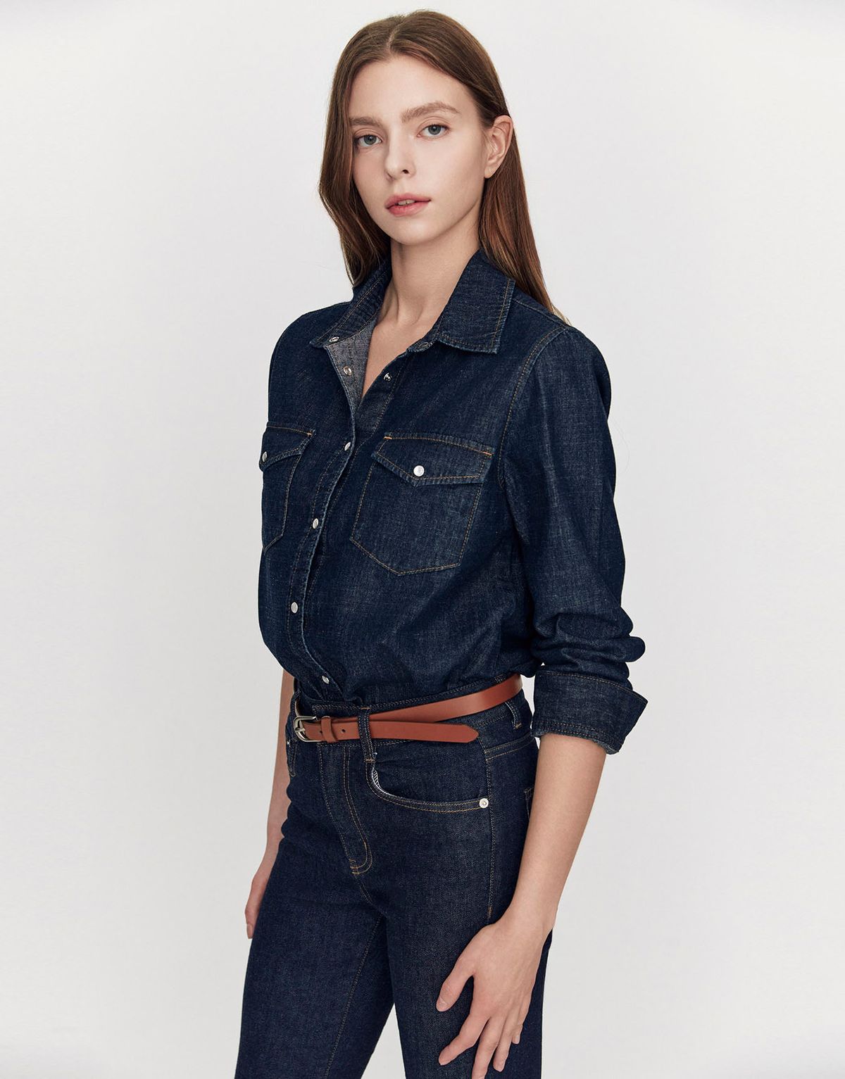 지오다노(GIORDANO) 웨스턴 데님 셔츠 345906 [3color]