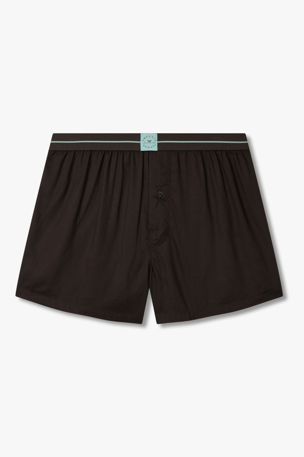 엠포리오 아르마니 언더웨어(EMPORIO ARMANI UNDERWEAR) 남성 로고 밴딩 스트라이프 트렁크_초코 0815312088