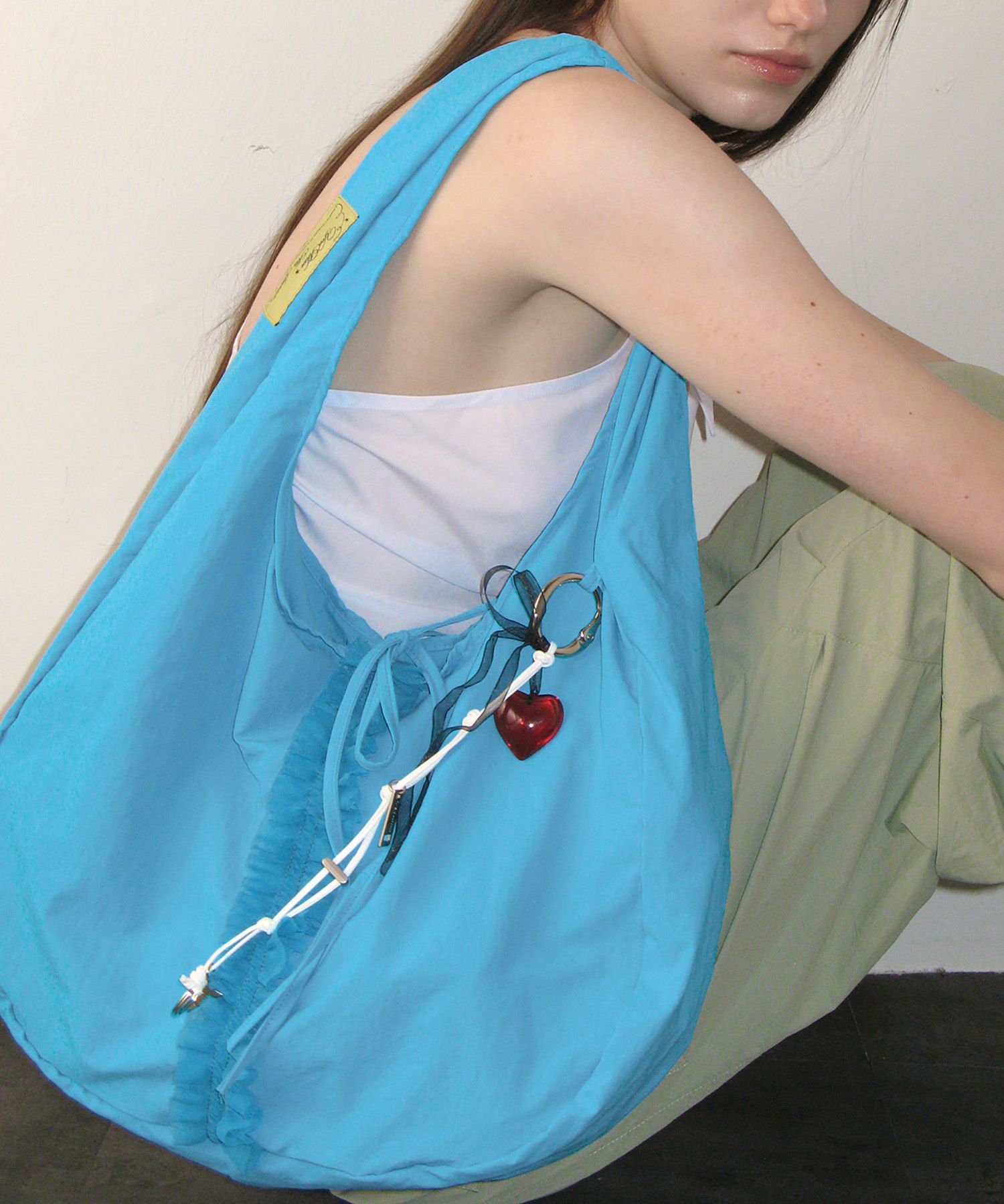 ★YEOMIM★ frill hobo bag (ocean blue) MUSINSA | YEOMIM frill hobo bag (ocean blue)