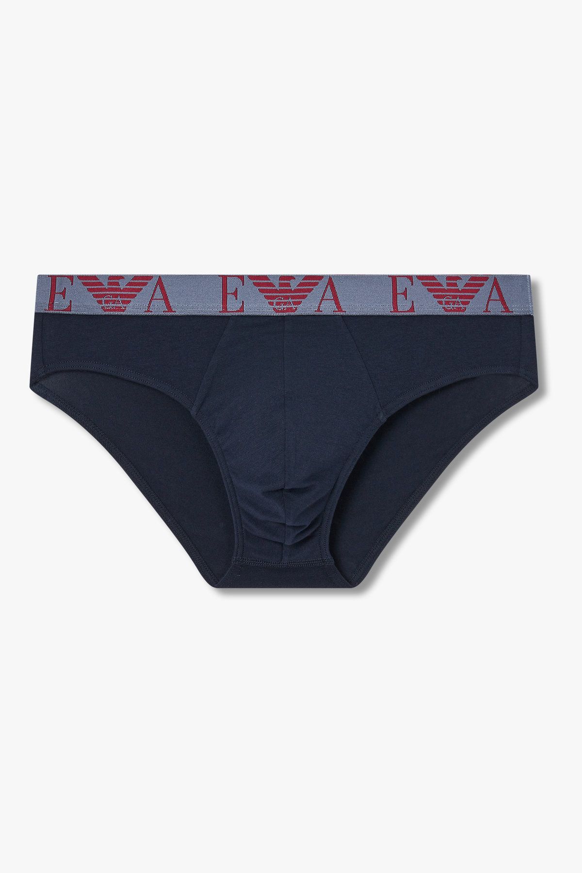 엠포리오 아르마니 언더웨어(EMPORIO ARMANI UNDERWEAR) 남성 빅 이글 로고 밴딩 코튼 브리프_블루 0815311306