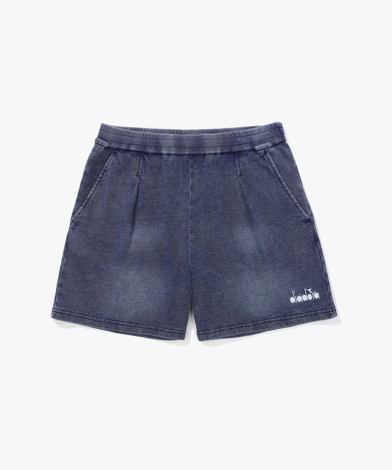 데님 워싱 스웻 쇼츠 우먼 DENIM