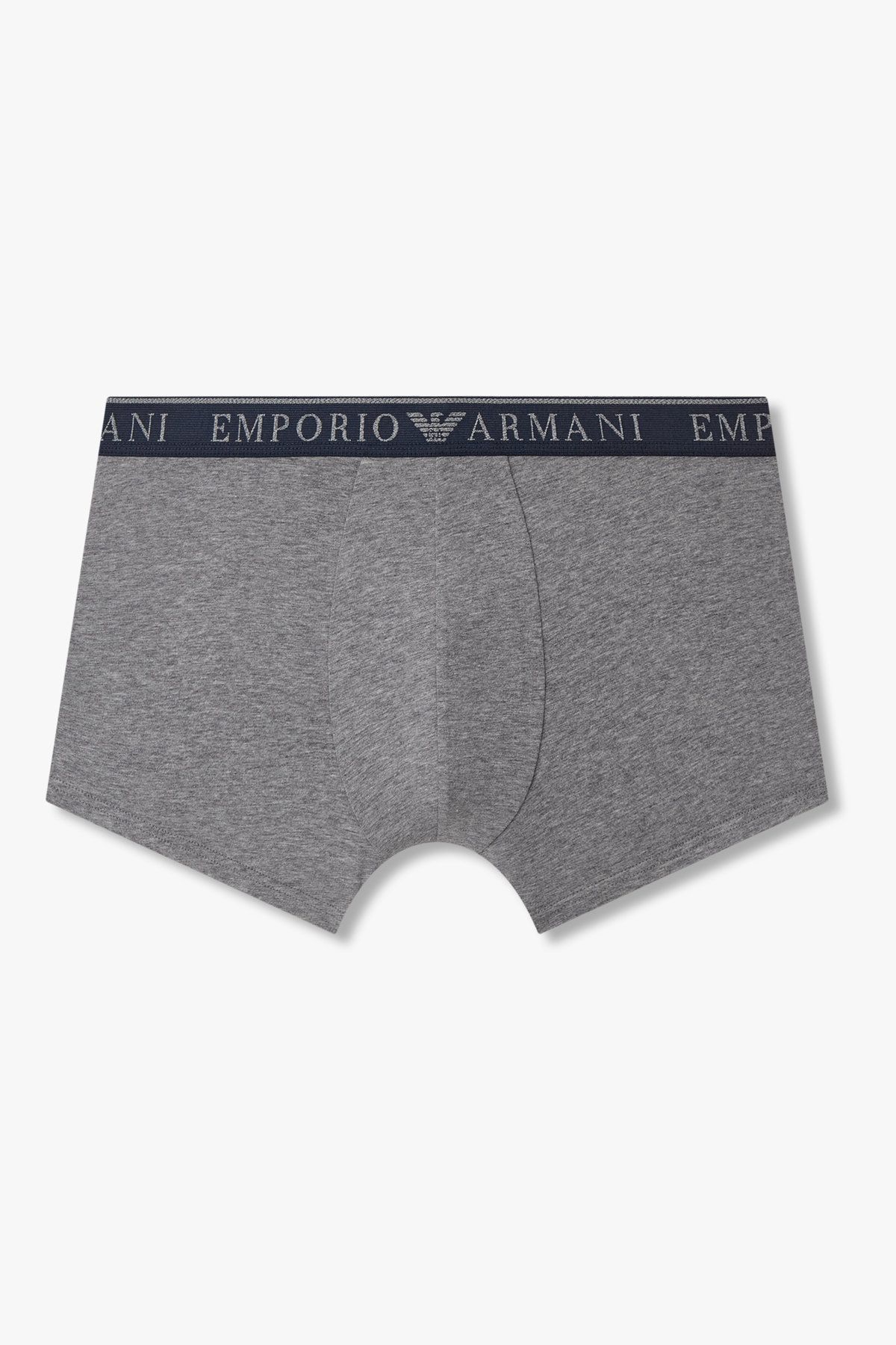 엠포리오 아르마니 언더웨어(EMPORIO ARMANI UNDERWEAR) 남성 라인 로고 밴딩 코튼 드로즈_멜란지 그레이 0815312003