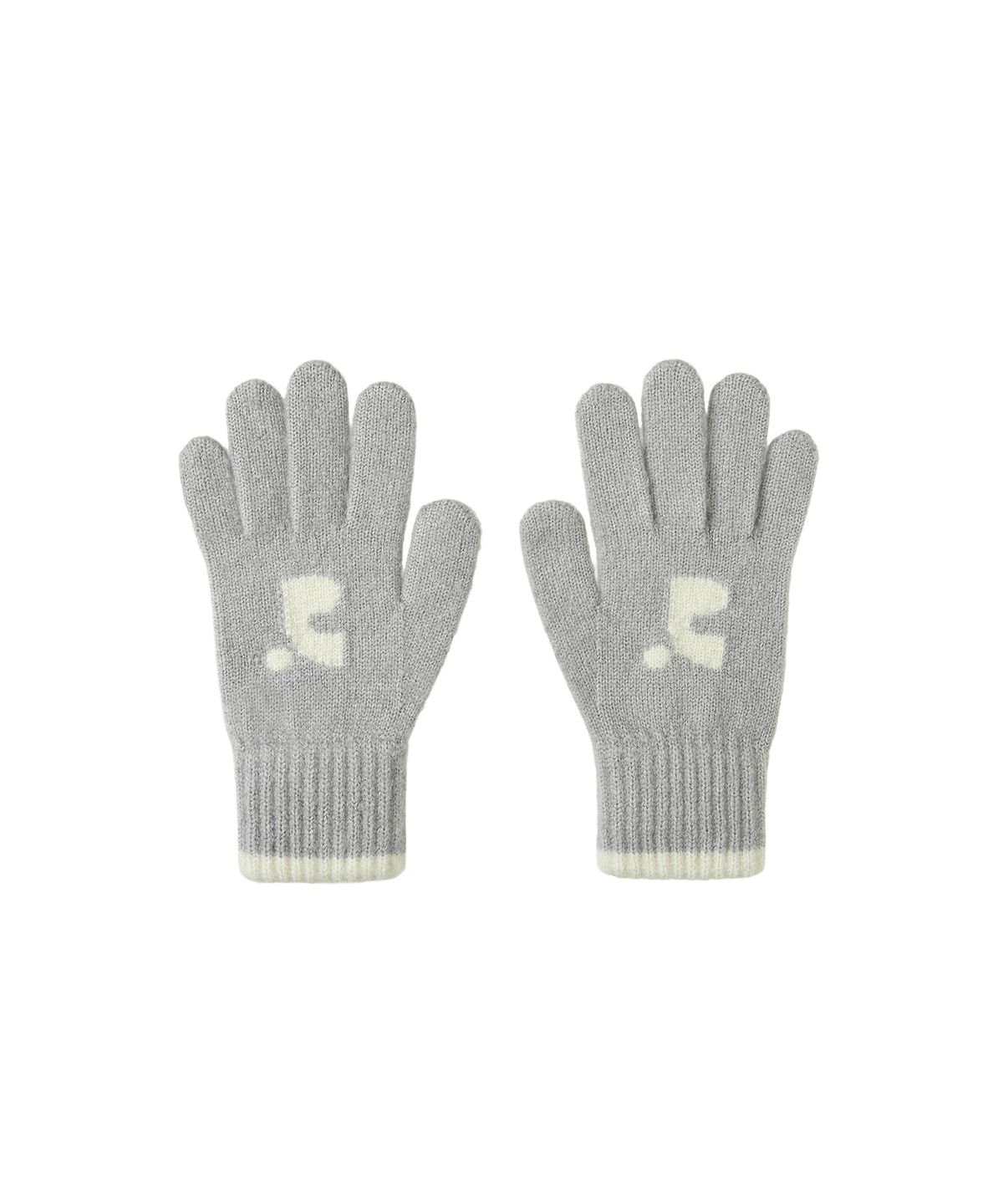 레스트앤레크레이션(REST&RECREATION) LOGO KNIT GLOVE - LIGHT GREY