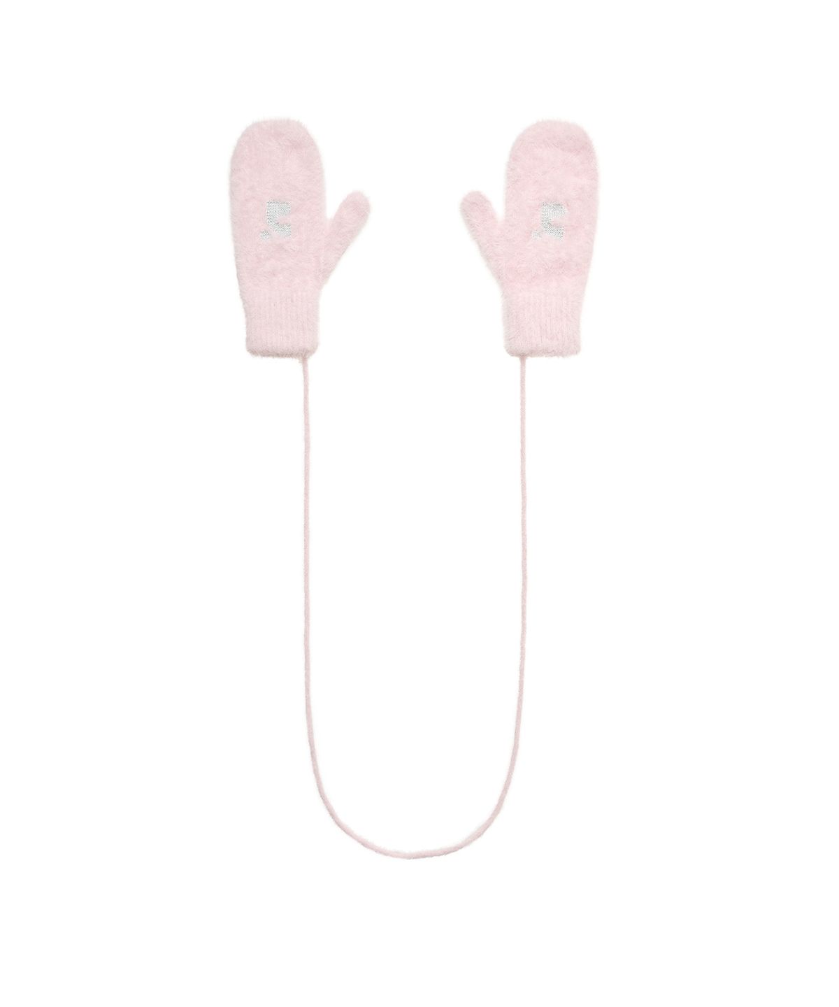 레스트앤레크레이션(REST&RECREATION) FLUFFY FUR MITTEN GLOVE - PINK