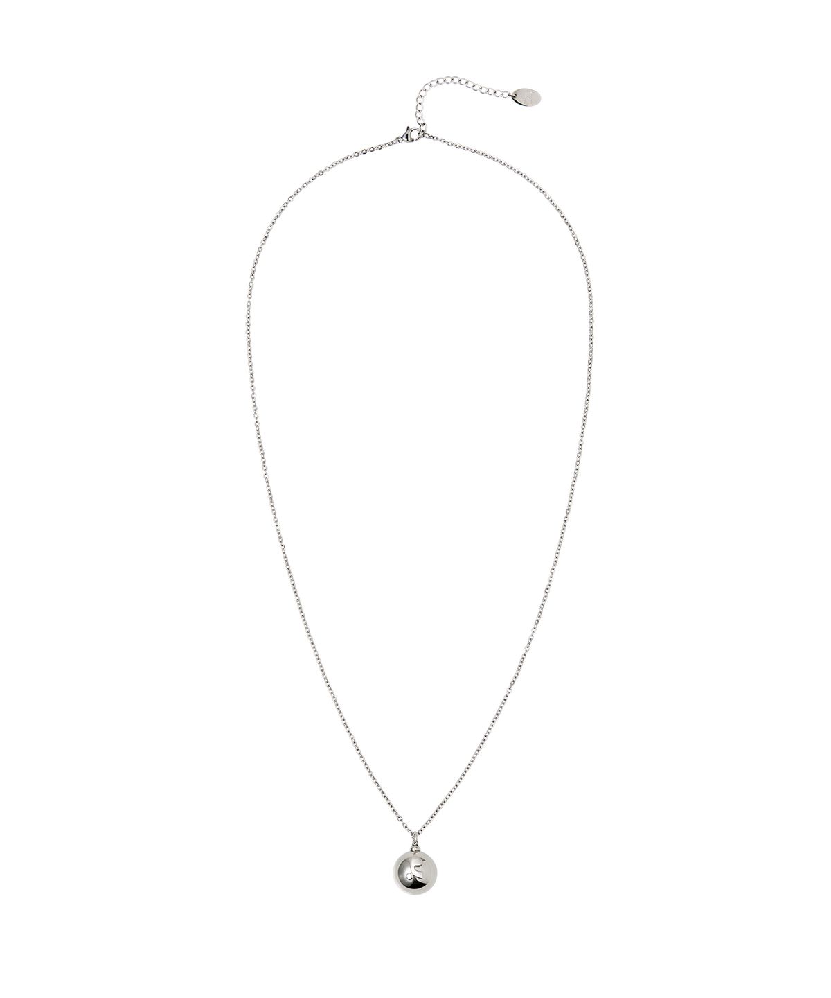 레스트앤레크레이션(REST&RECREATION) LOGO BALL PENDANT LONG NECKLACE - SILVER