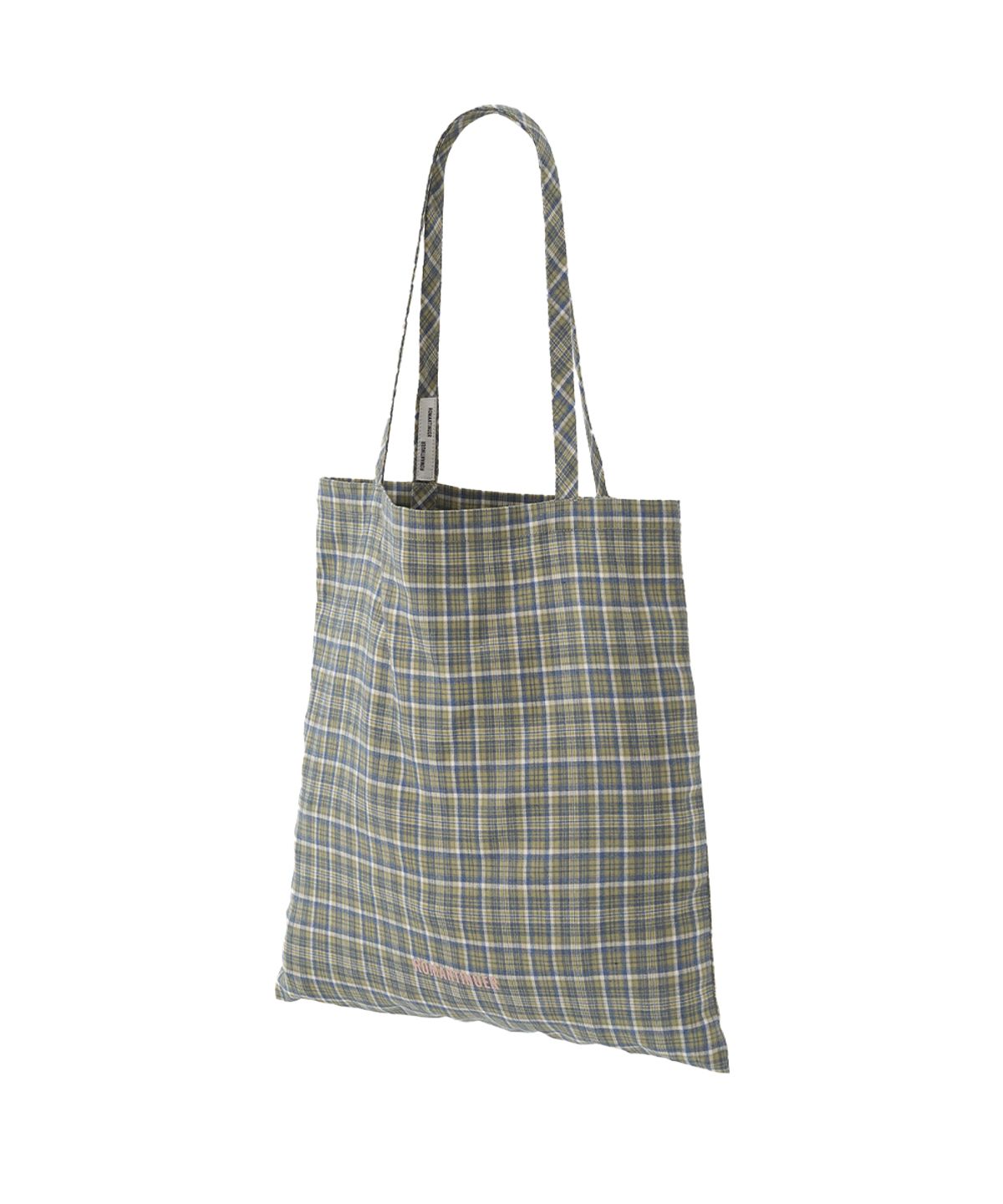 로맨티누어(ROMANTINUER) Check Easy Eco Bag 체크 이지 에코백 (그린)
