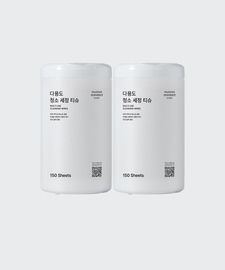 다용도 청소 세정 티슈 150매 2팩