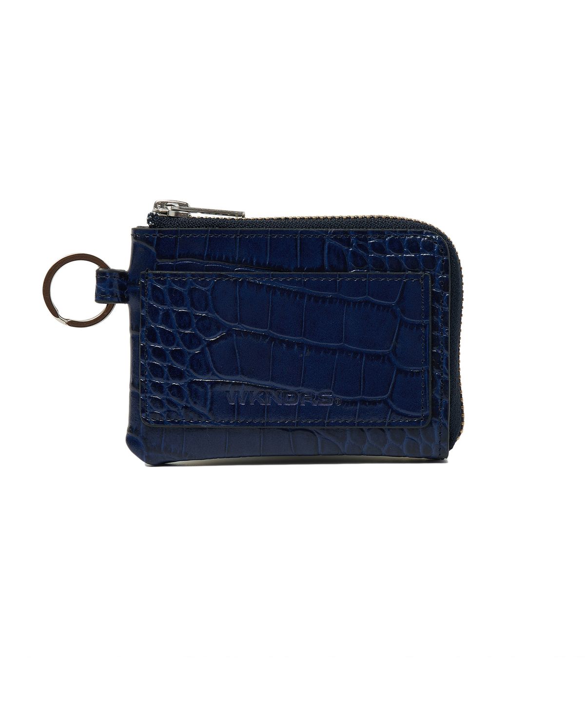 위캔더스(WKNDRS) CROC CARD WALLET (NAVY)
