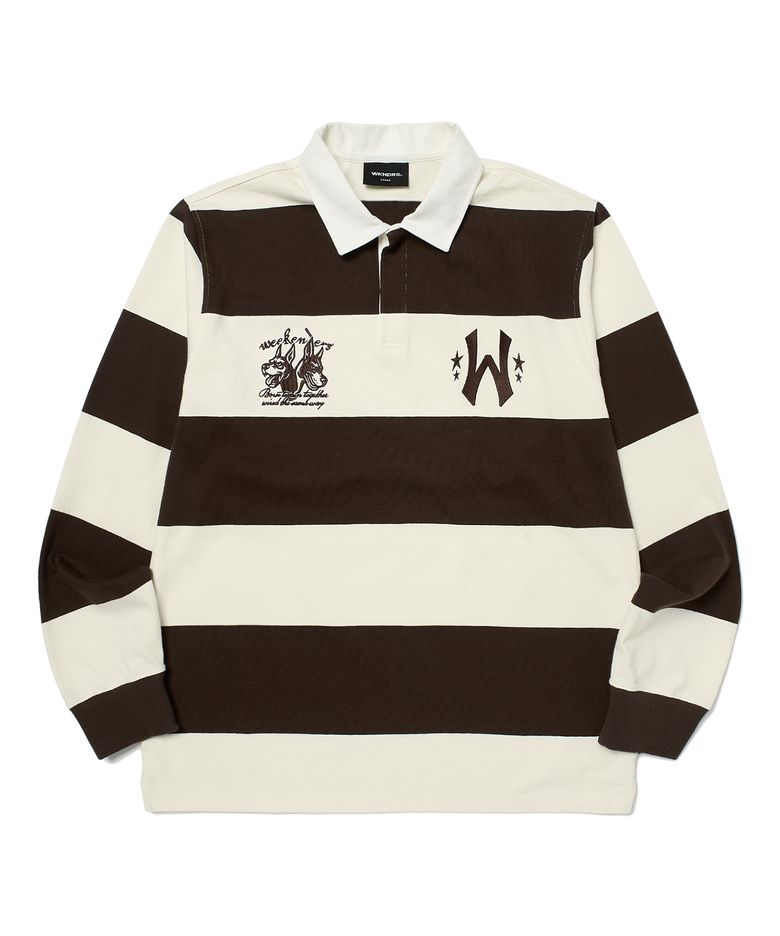 BOUTIQUE RUGBY PIQUE (BROWN)