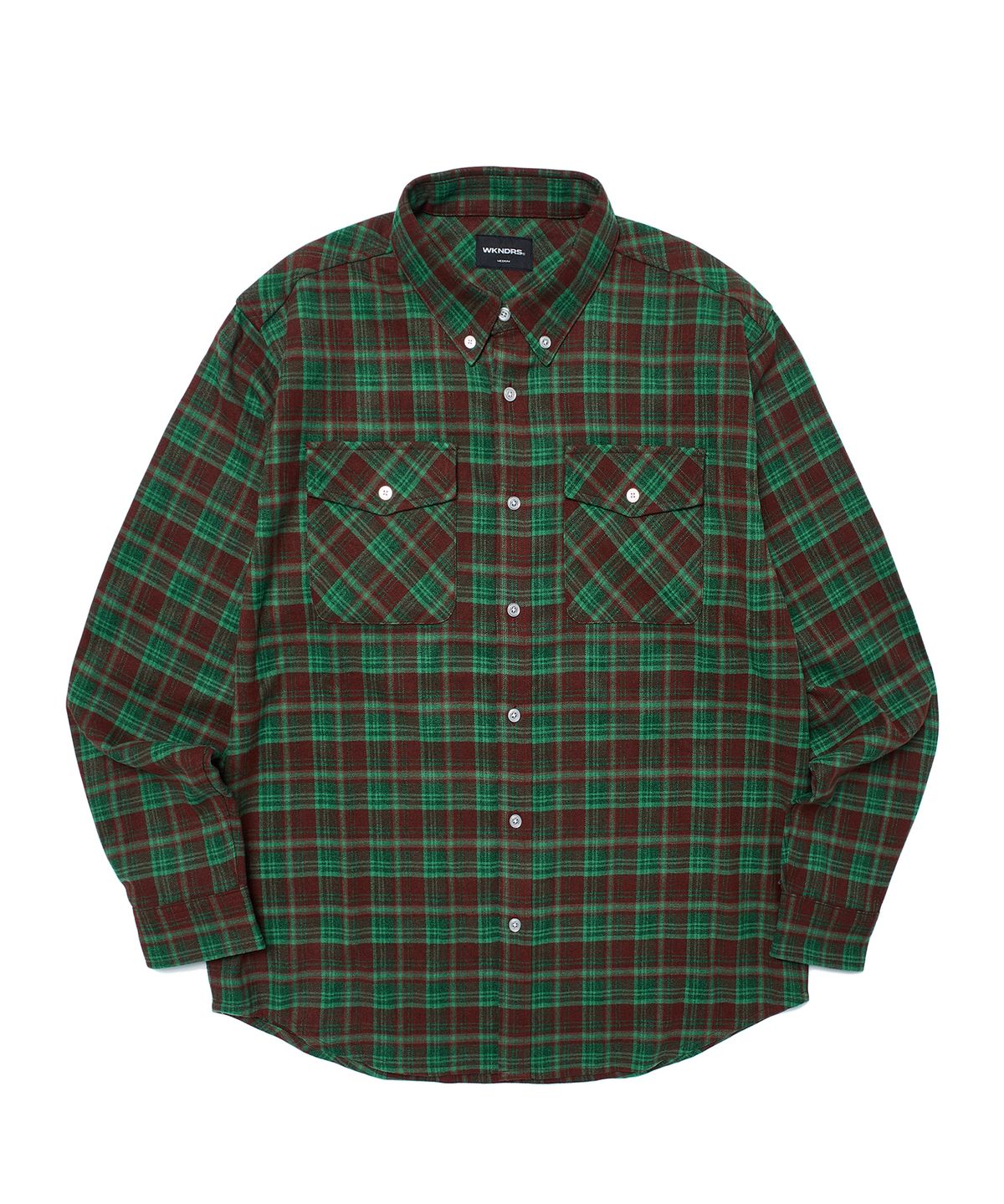 위캔더스(WKNDRS) CHECKERED SHIRT (GREEN)