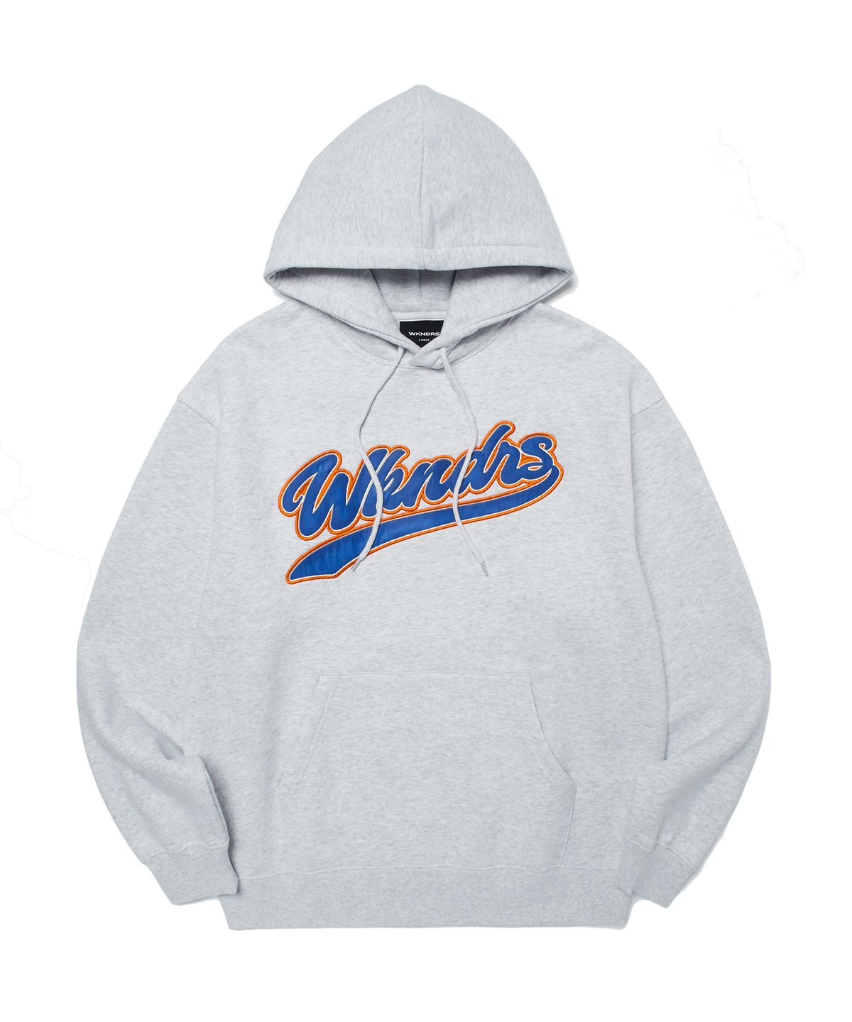 위캔더스(WKNDRS) BASEBALL APPLIQUE HOODIE (L.GREY)