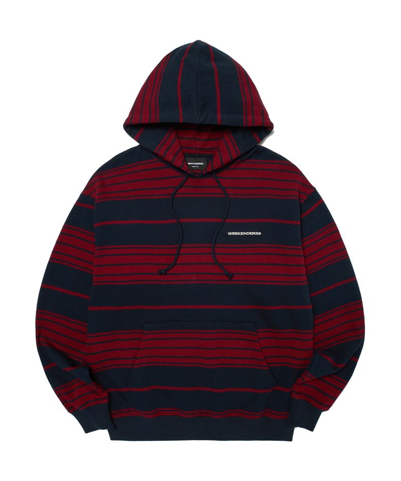 STRIPED HOODIE (NAVY)