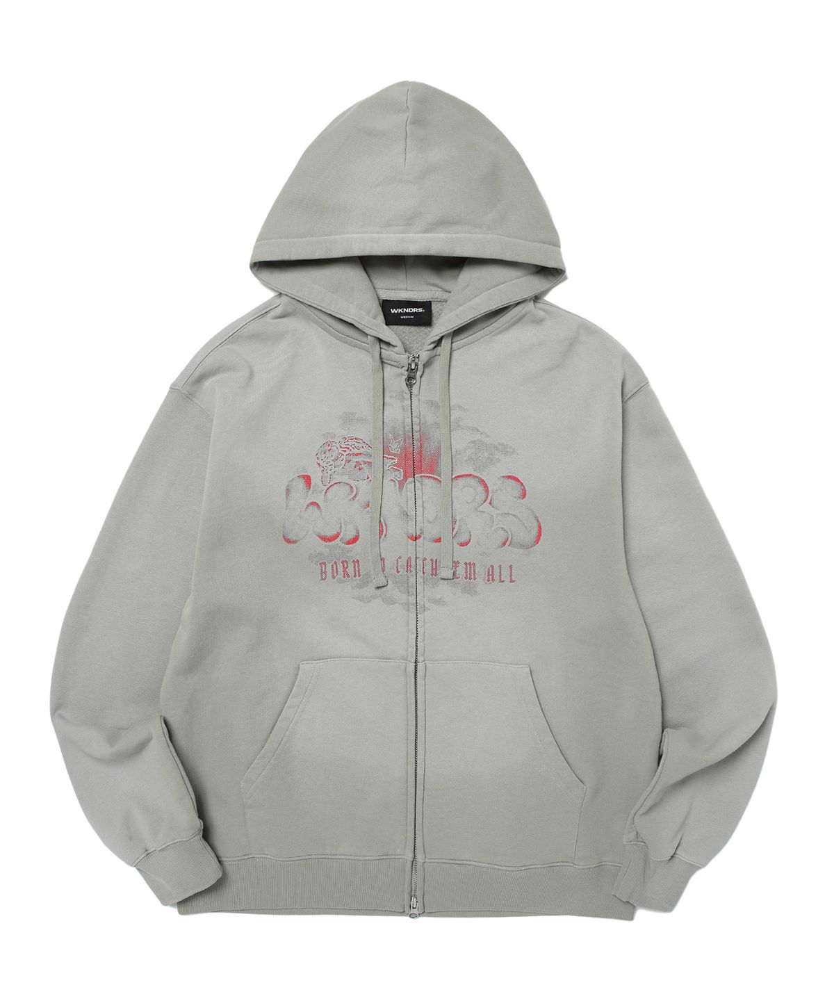 위캔더스(WKNDRS) ANGEL ZIPUP HOODIE (GREY)