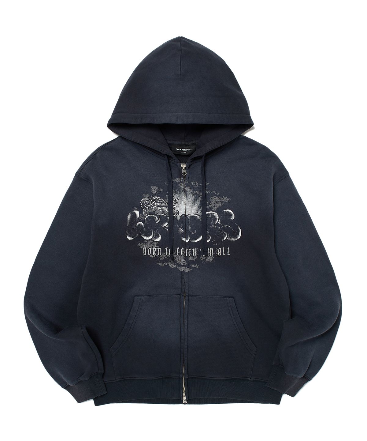 위캔더스(WKNDRS) ANGEL ZIPUP HOODIE (CHARCOAL)