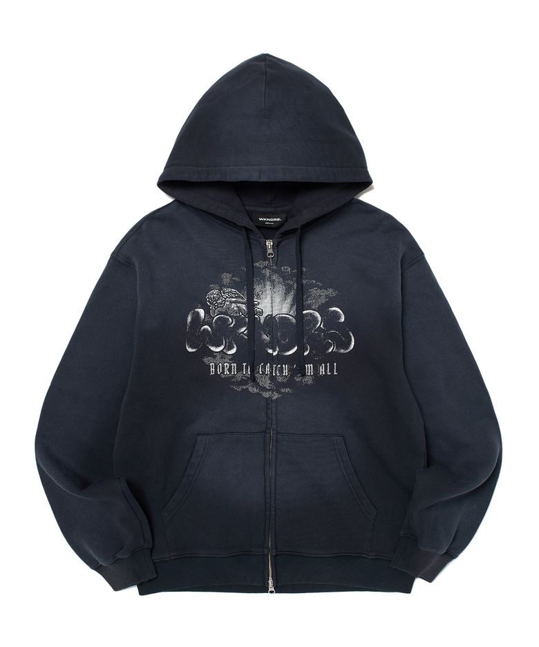 ANGEL ZIPUP HOODIE (CHARCOAL)