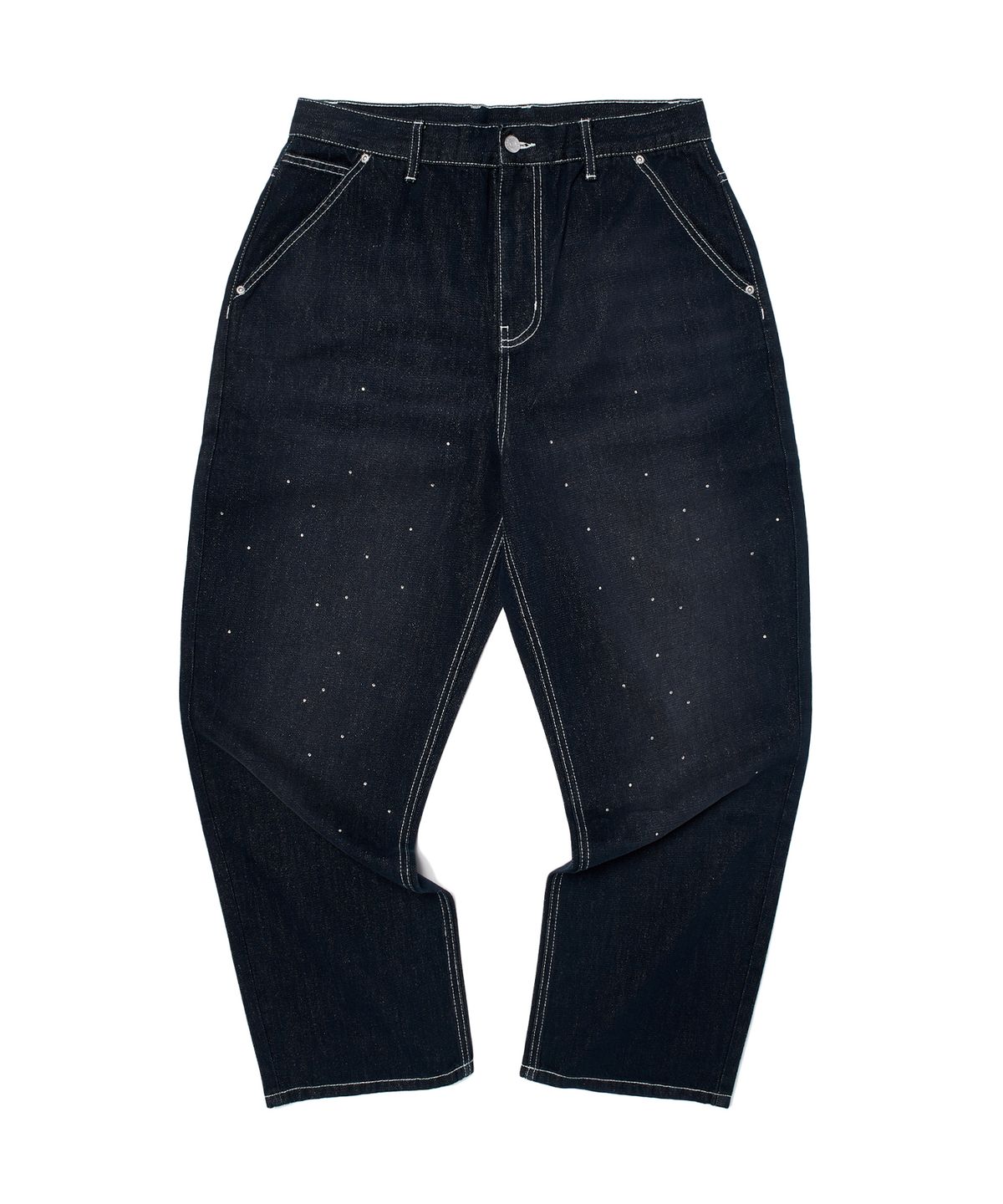위캔더스(WKNDRS) RHINESTONE DENIM PANTS (DENIM)