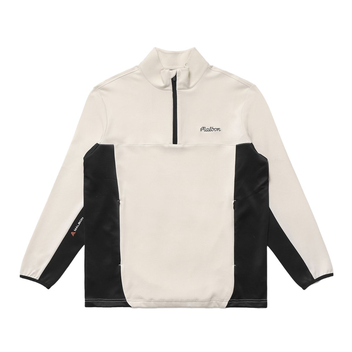 말본 골프(MALBON GOLF) [Malbon Expedition] 익스페디션 하프집 긴팔 티셔츠 CREAM (MAN)