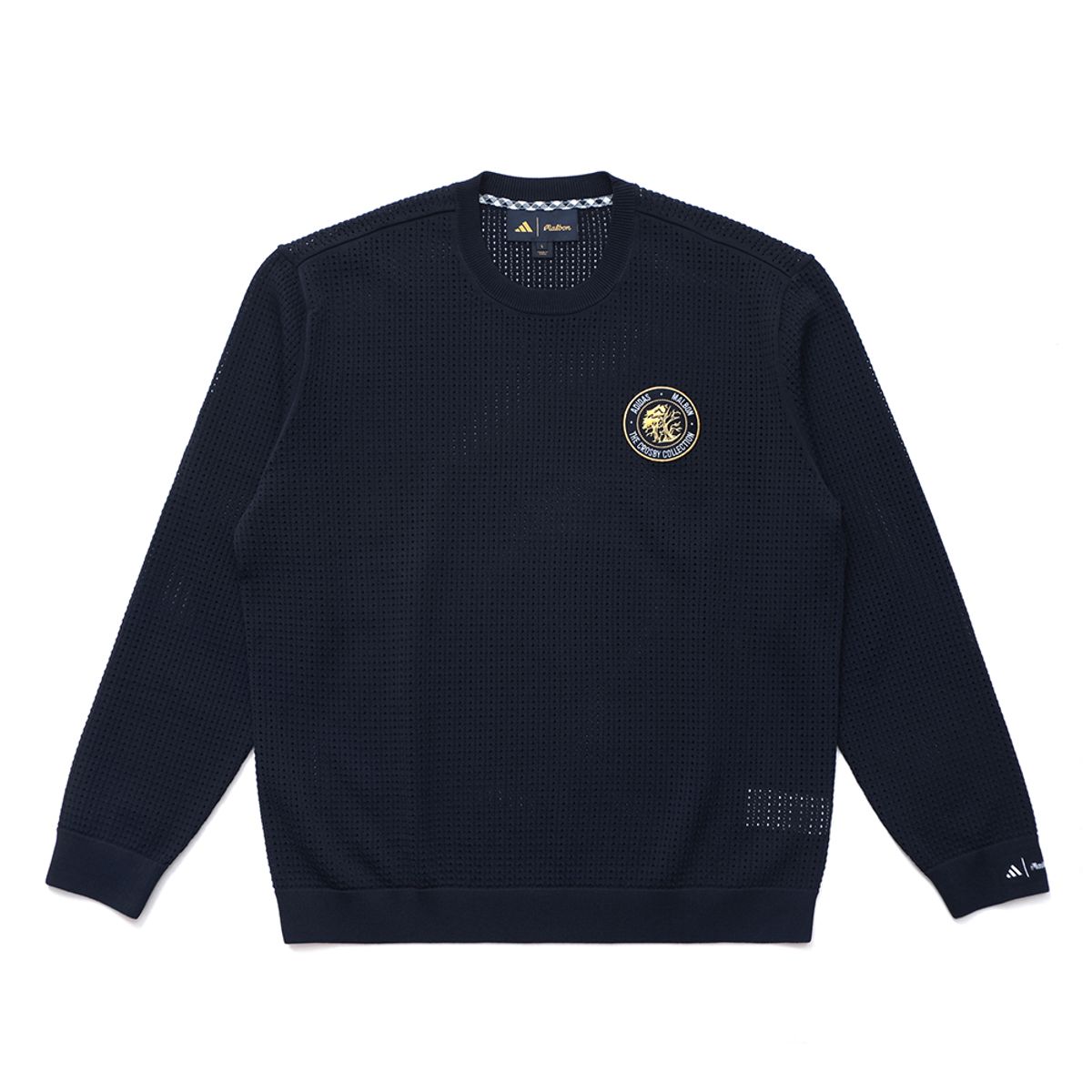 말본 골프(MALBON GOLF) [MALBONXADIDAS] 크루넥 스웻 티셔츠 NAVY (MAN)