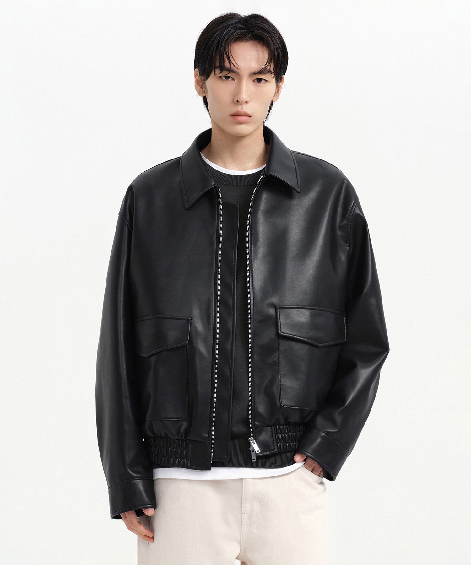 leather jacket | No.1 K-fashion Store MUSINSA