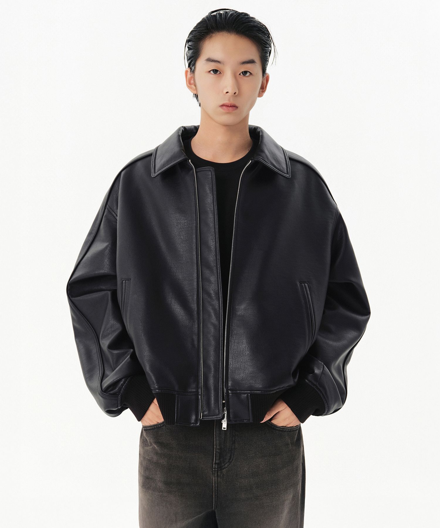 leather jacket | No.1 K-fashion Store MUSINSA